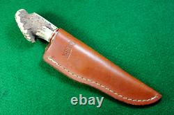 Marbles Gladstone, MI. U. S. A. Woodcraft Style Knife Stag Butt with Sheath