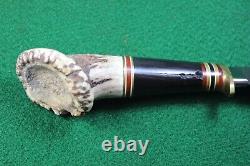 Marbles Gladstone, MI. U. S. A. Woodcraft Style Knife Stag Butt with Sheath