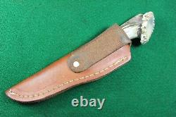 Marbles Gladstone, MI. U. S. A. Woodcraft Style Knife Stag Butt with Sheath