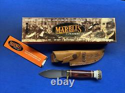 Marbles Gladstone USA 2002 Winewood / Stag Sport Hunting Knife Nib