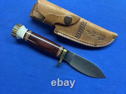 Marbles Gladstone USA 2002 Winewood / Stag Sport Hunting Knife Nib