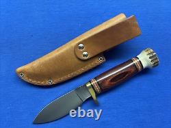 Marbles Gladstone USA 2002 Winewood / Stag Sport Hunting Knife Nib