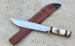 Marbles Gladstone USA leather sheath Trailmaker fixed blade knife