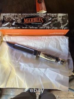Marbles Webster Marble HUNTING KNIFE -6 IDEAL-BNEW IN BOX-LEATHER SHEATH