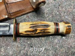 Marbles ideal knife 6 antique hunting gladstone mich with sheath #10