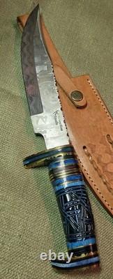 Michael Klaas Espana (Spain), 13in Custom Knife & Leather Sheath (NICE)