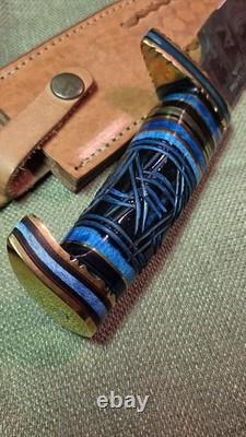 Michael Klaas Espana (Spain), 13in Custom Knife & Leather Sheath (NICE)