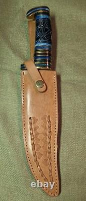 Michael Klaas Espana (Spain), 13in Custom Knife & Leather Sheath (NICE)