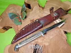 Mid Century Vintage Queen Bird & Trout Knife with Original Sheath