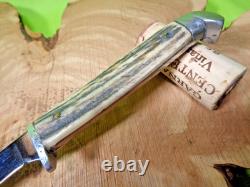 Mid Century Vintage Queen Bird & Trout Knife with Original Sheath