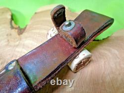 Mid Century Vintage Queen Bird & Trout Knife with Original Sheath