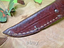 Mid Century Vintage Queen Bird & Trout Knife with Original Sheath