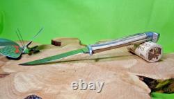 Mid Century Vintage Queen Bird & Trout Knife with Original Sheath