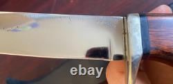 Miller knife custom signed fixed blade knife with hand made sheath nice