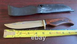 Miller knife custom signed fixed blade knife with hand made sheath nice