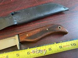 Miller knife custom signed fixed blade knife with hand made sheath nice