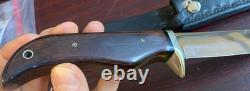 Miller knife custom signed fixed blade knife with hand made sheath nice