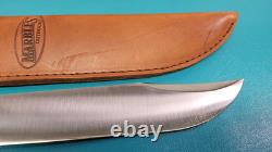 Mint Marble's Trailmaker Stacked Leather Hunting Bowie Knife + Sheath & Box
