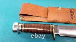Mint Marble's Trailmaker Stacked Leather Hunting Bowie Knife + Sheath & Box