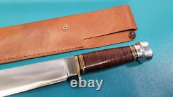 Mint Marble's Trailmaker Stacked Leather Hunting Bowie Knife + Sheath & Box
