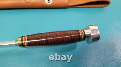 Mint Marble's Trailmaker Stacked Leather Hunting Bowie Knife + Sheath & Box
