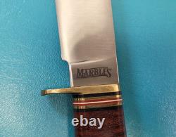 Mint Marble's Trailmaker Stacked Leather Hunting Bowie Knife + Sheath & Box