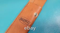 Mint Marble's Trailmaker Stacked Leather Hunting Bowie Knife + Sheath & Box