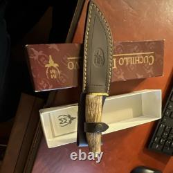 Muela Cougar CI13A Hunting Knife 13cm Stainless Straight Blade Stag Sheath