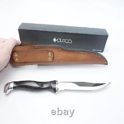 NEW CUTCO 1769 DD Serrated Hunting Knife Classic Brown with Leather Sheath USA