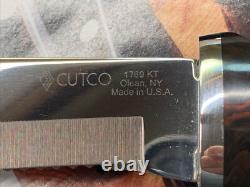 NEW CUTCO Sportsman 1769 DD Serrated Hunting Knife Classic Brown Leather Sheath