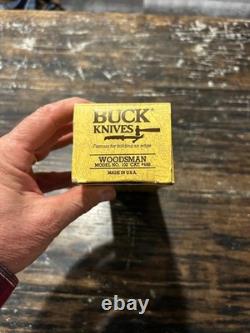 NOS Vtg Mint 1993 Buck 102 Woodsman Fixed Blade Hunting Knife & Box Never Used