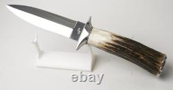 Nice! Custom Ray Beers One-of-a-kind Handmade Genuine Stag Handle Boot Knife