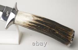 Nice! Custom Ray Beers One-of-a-kind Handmade Genuine Stag Handle Boot Knife