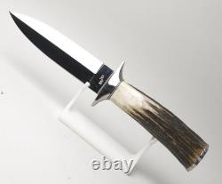 Nice! Custom Ray Beers One-of-a-kind Handmade Genuine Stag Handle Boot Knife