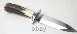 Nice! Custom Ray Beers One-of-a-kind Handmade Genuine Stag Handle Boot Knife