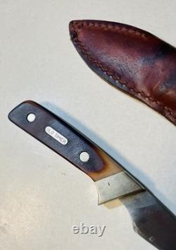 Nice Vintage Old Timer Schrade 1560T Fixed Blade Knife With Sheath