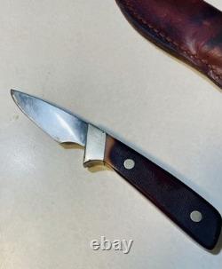 Nice Vintage Old Timer Schrade 1560T Fixed Blade Knife With Sheath