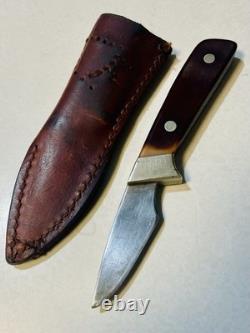 Nice Vintage Old Timer Schrade 1560T Fixed Blade Knife With Sheath