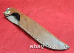 OBO! Cutco No. 1065 White Puma Hunting Fixed Blade Knife Rare Vintage, with Sheath
