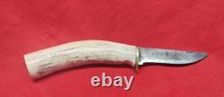 OBO! Very Rare LE. KAUTH Damascus Stage Handle Custom Made Skinner Fixed Blade