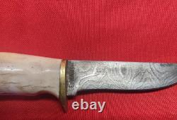 OBO! Very Rare LE. KAUTH Damascus Stage Handle Custom Made Skinner Fixed Blade