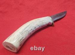 OBO! Very Rare LE. KAUTH Damascus Stage Handle Custom Made Skinner Fixed Blade