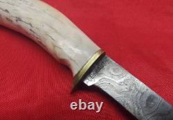 OBO! Very Rare LE. KAUTH Damascus Stage Handle Custom Made Skinner Fixed Blade