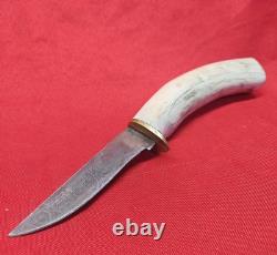 OBO! Very Rare LE. KAUTH Damascus Stage Handle Custom Made Skinner Fixed Blade