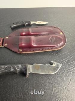 OUTDOOR Edge KODI Skinner, Caper, Saw, Knife Set with Leather Sheath, Seki-Japan