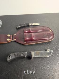 OUTDOOR Edge KODI Skinner, Caper, Saw, Knife Set with Leather Sheath, Seki-Japan