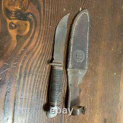 Official Boy Scouts of America, Made in USA, Fixed Blade Knife withSheath. 8 1/8