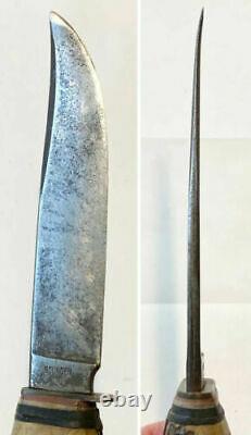 Old Imco Implement Co Solingen Germany #49 Hunting Knife Indian Chief Engraved