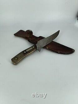 Old Timer Fixed Blade Sharpfinger Knife WithSheath