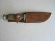 Old Vintage CASE Fixed Blade Hunting Knife with Sheath, Stag Handle